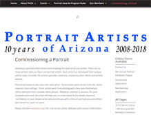 Tablet Screenshot of portraitartistsofarizona.org